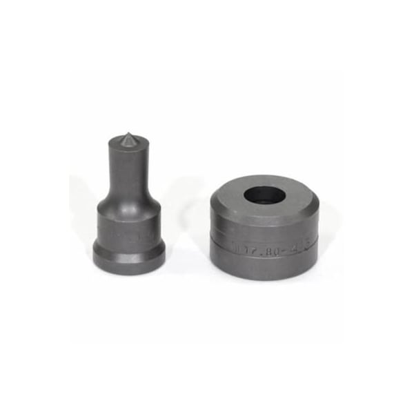 Punch And Die Set,  Round,  17 Mm Punch,  178 Mm Die Sizes Included,  2 Piece,  For Use With Standard