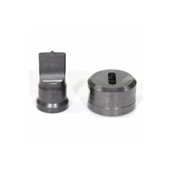 Punch And Die Set,  Oblong,  14 X 1 In Punch,  932 X 1132 In Die Sizes Included,  2 Piece,  For Use