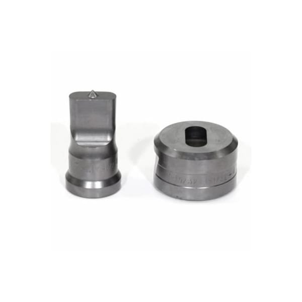 Punch And Die Set,  Oblong,  716 X 1 In Punch,  1532 X 1132 In Die Sizes Included,  2 Piece,  For