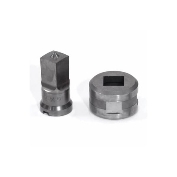 Punch And Die Set,  Squared,  34 In Punch,  2532 In Die Sizes Included,  2 Piece,  For Use With