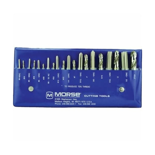 Tap and Drill Set,  Series 8001,  Imperial,  20 Piece,  448 to 1220 Tap,  43 to 2964 Drill,  UNF T