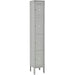 4-Tier 4 Door Box Locker, 12W x 18D x 18H, Gray, Unassembled