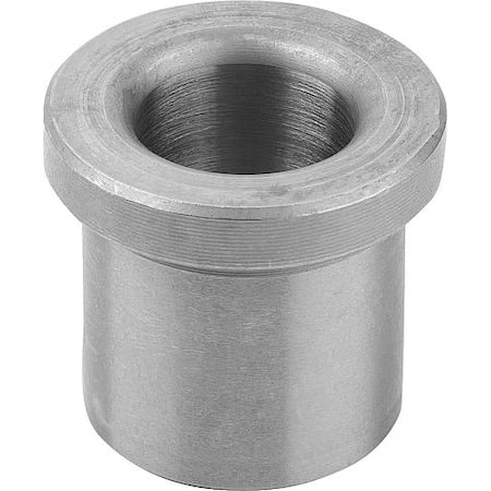 Drill bushing,  DIN 172 Mild steel. Rounded top. IDxODxH: 15.5x26x28 mm