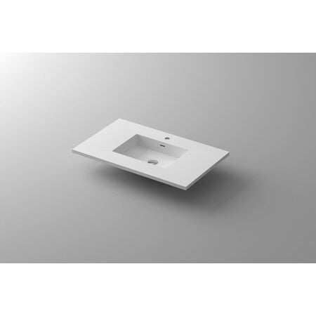 VIVA Stone 36" Matte White,  Solid Surface Countertop