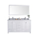 Wilson 60,  White Cabinet & White Stripe Countertop