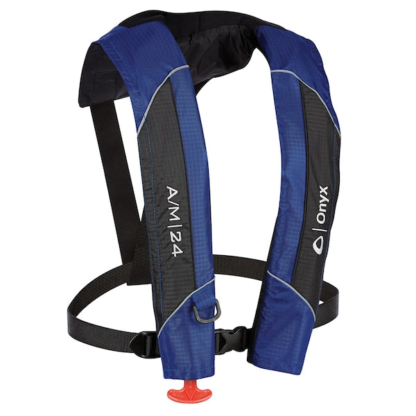 Onyx 132000-500-004-15 A/M-24 Automatic/Manual Inflatable Life Jacket - Blue
