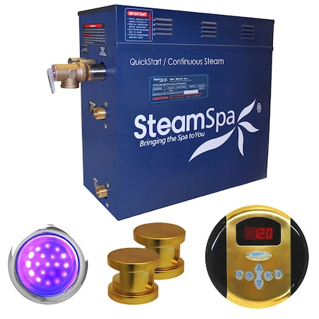 Indulgence 10.5 KW QuickStart Bath Generator in Polished Gold