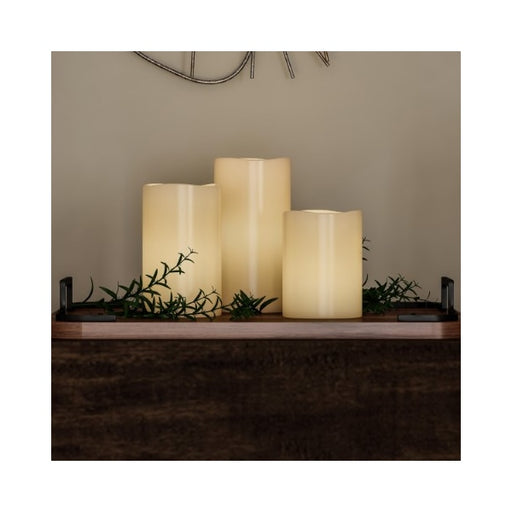 Hastings Home 3-piece LED Flameless Decorative Candles, Remote Controlled and Timer, 4, 5, 6-inch