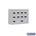 Salsbury 19035-10ASC 5 in. Cell Phone Storage Locker - 3 Door High Unit - 8 A Doors & 2 B Doors - Aluminum - Surface Mounted - Resettable Combination Locks