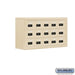 Salsbury 19038-15SSC 8 in. Cell Phone Storage Locker - 3 Door High Unit - 15 A Doors - Sandstone - Surface Mounted - Resettable Combination Locks