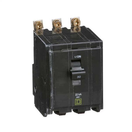 Miniature Circuit Breaker, QO Series, 30A, 3 Pole, 120/240V AC, 22kA at 120/240V AC