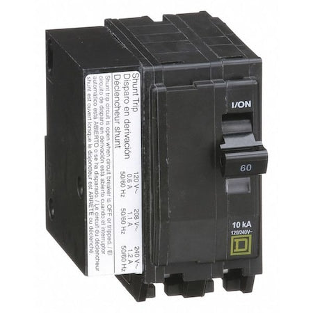 Miniature Circuit Breaker, QO Series, 60A, 2 Pole, 120/240V AC, 10kA at 120/240V AC