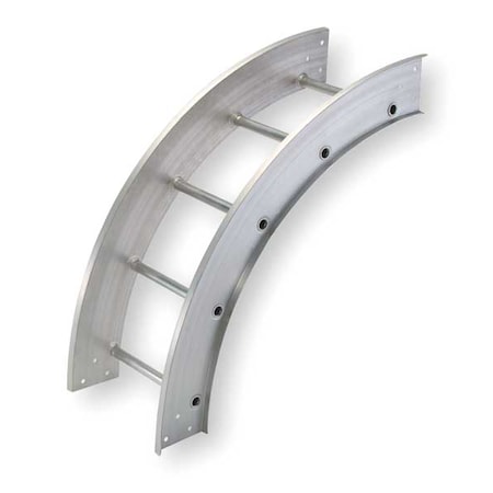 90 Degree Outside Vertical Elbow, 100 lb, 75 lb Capacity, Aluminum, Unfinished