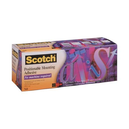 Positionable Adhesive, 24Inx50Ft, PK6