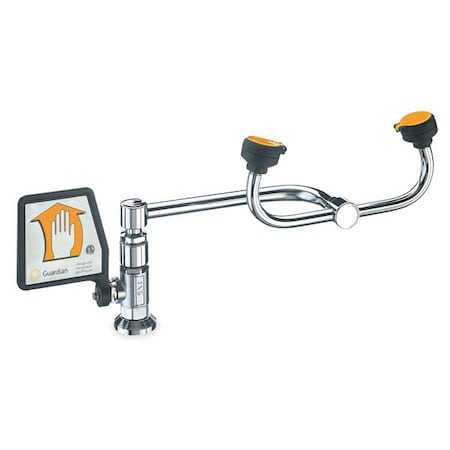 Plumbed Eyewash, Counter Mount, Plumbed, 8 1/4 in H., 17 5/12 in W