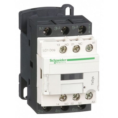 IEC Magnetic Contactor, 1NC/1NO, 480V AC, 3 P, Non-Reversing, Screw Clamp