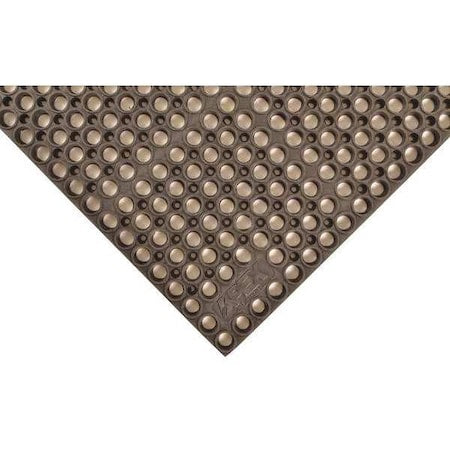 Antifatigue Mat, Nitrile Rubber, Drainage Holes, 39 in W x 58 in L, Black