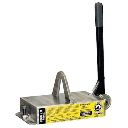Lifting Magnet,1000 lb Cap,10-3/4 In OAL
