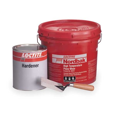 Epoxy Adhesive, Pneu-Wear Series, Gray, Pail, 4:01 Mix Ratio, Heat Cure Functional Cure