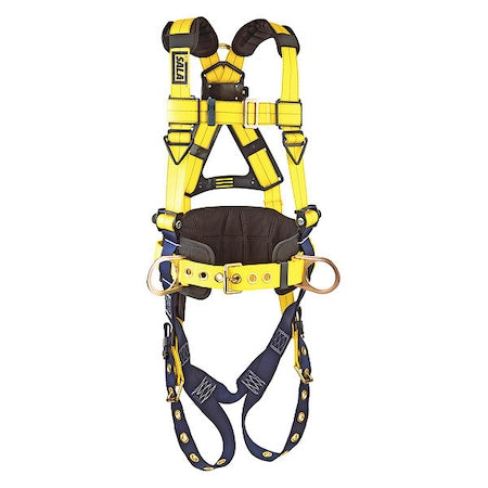 Delta(TM) Full Body Harness, M, 420 lb., Mating Chest/ Tongue Leg Straps, Back, Side D-Ring