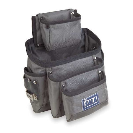 Pocket Construction Pouch,Gray/Black