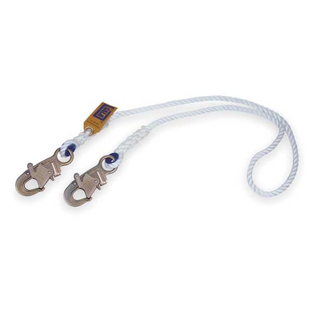 Restraint Lanyard, 6 ft. Length, Snap Hook, Steel, 1 Leg(s), 310 lb. Weight Capacity