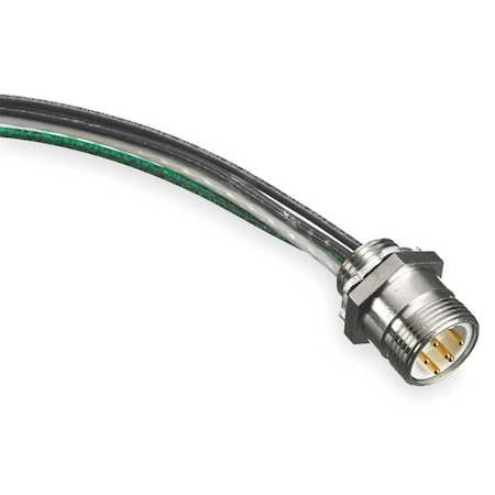 Receptacle,Blk;Grn:Ylw,Male,30 A