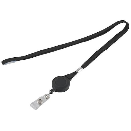 Flat Neck Cord and Reel,Black