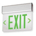 Edge-lit Exit Sign, Silver, 1 Face(s), LED, Universal Mount, Not Battery Powered