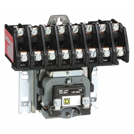 120VAC Electrically Held Lighting Contactor 8P 30A