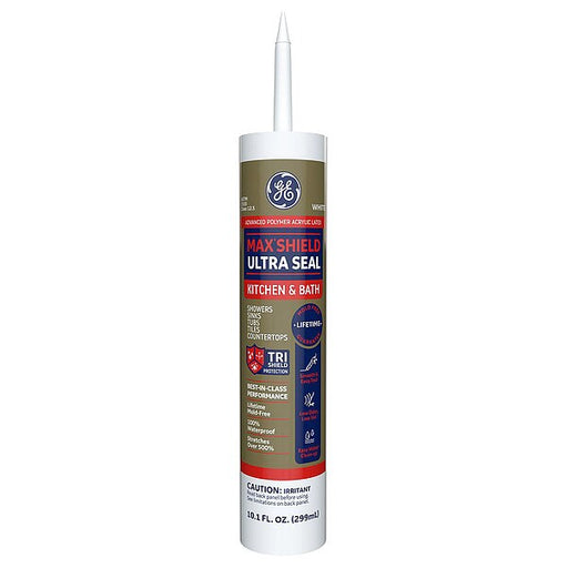 Kitchen & Bath Caulk,  10.1 oz,  Cartridge,  White,  Acrylic Base