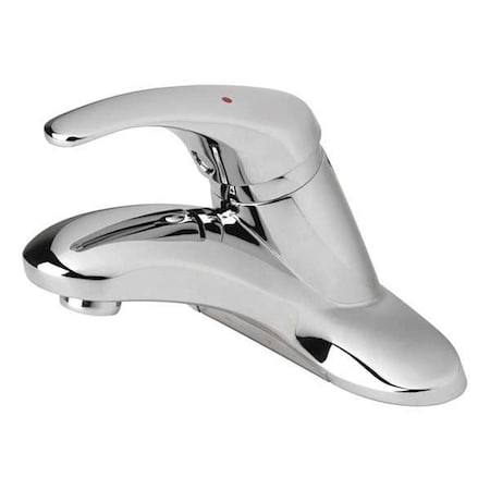 Single Handle 4" Mount,  3 Hole Low Arc Bathroom Faucet,  Polished chrome