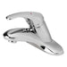 Single Handle 4" Mount,  3 Hole Low Arc Bathroom Faucet,  Polished chrome