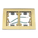 Rectangular Floor Flange, 2 Gangs, Rectangular, Metallic