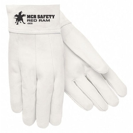 Red Ram Welding Gloves, Straight Cuff, Straight Thumb, Premium Goatskin, XS, 12 PK