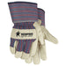 Leather Gloves, Grain Pigskin Leather Palm, Safety Cuff, Beige, 12 PK