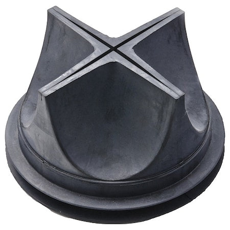 6 Dia, Elastomer, Black, Floor Drain, Trap Seal