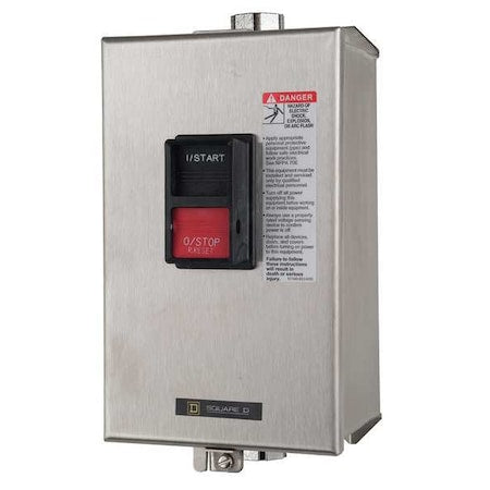 Manual Motor Starter, NEMA M-0, 3 P, 3 Phase, Push Button, 18 A
