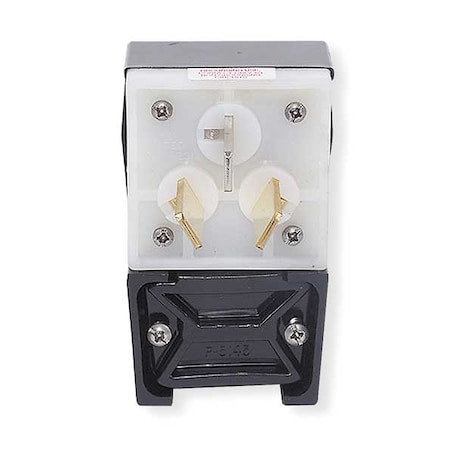 Straight Blade Plug, 10-50P, 50 A, 125/250V AC, 3 Pole, Screw Terminals, Non-Grounded