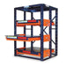 Roll Out Shelving, 48"D x 48"W x 72-1/2"H, 3 Shelves, Blue