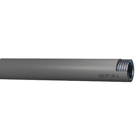 Liquid-Tight Flex Metal Conduit, 2 in Trade Size, 50 ft, 5 in Bend, Steel, Gray