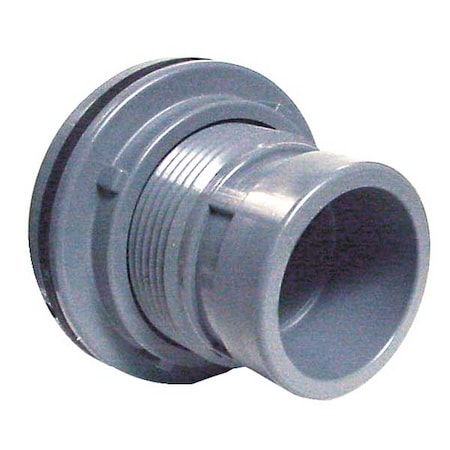 Bulkhead Tank Fitting, CPVC, 1 in, 1 in
