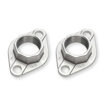 Flange Kit,Pipe Size In.1-1/2 NPT,SS,PK2