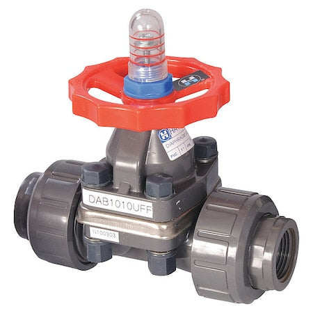 Diaphragm Valve, True Union, 2", PVC/FPM, S/T