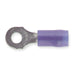 Ring Terminal, #6 Stud Size, 14 AWG, 600 V, Nylon Insulated, Blue, Crimp Termination Only, 100 PK