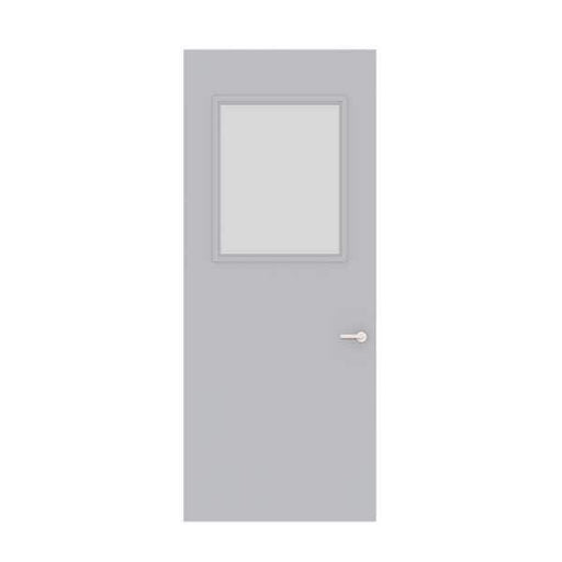 Swing In-Plant Office Door, 84 in H, 36 in W, Gray