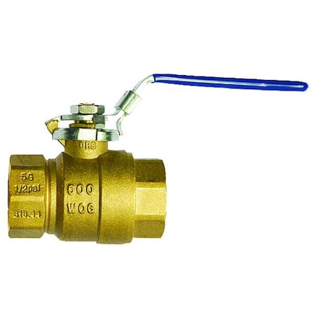 2-1/2" FNPT Brass Ball Valve Inline
