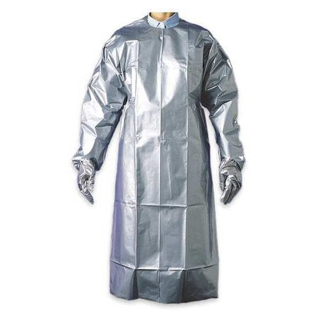 Chemical Resistant Sleeve Apron, EVOH, Polyethylene, Silver, 60 in, XL