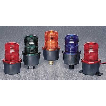 Strobe Light, Red, Strobe, 120V AC, 80 FPM, 3 1/8 in Dia., Surface