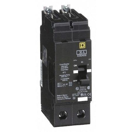 Miniature Circuit Breaker, E FRAME Series, 30A, 2 Pole, 277/480V AC, 25kA at 120V AC